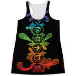 Seven Spiritual Chakras Print Women's Racerback Tank Top