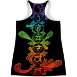 Seven Spiritual Chakras Print Women's Racerback Tank Top