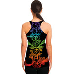Seven Spiritual Chakras Print Women's Racerback Tank Top