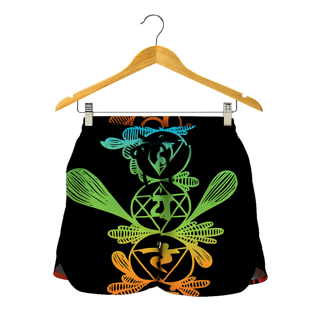 Seven Spiritual Chakras Print Women's Shorts