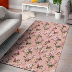 Shabby Chic Vintage Floral Print Area Rug