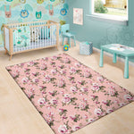 Shabby Chic Vintage Floral Print Area Rug
