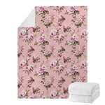 Shabby Chic Vintage Floral Print Blanket