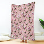 Shabby Chic Vintage Floral Print Blanket