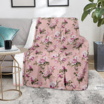 Shabby Chic Vintage Floral Print Blanket
