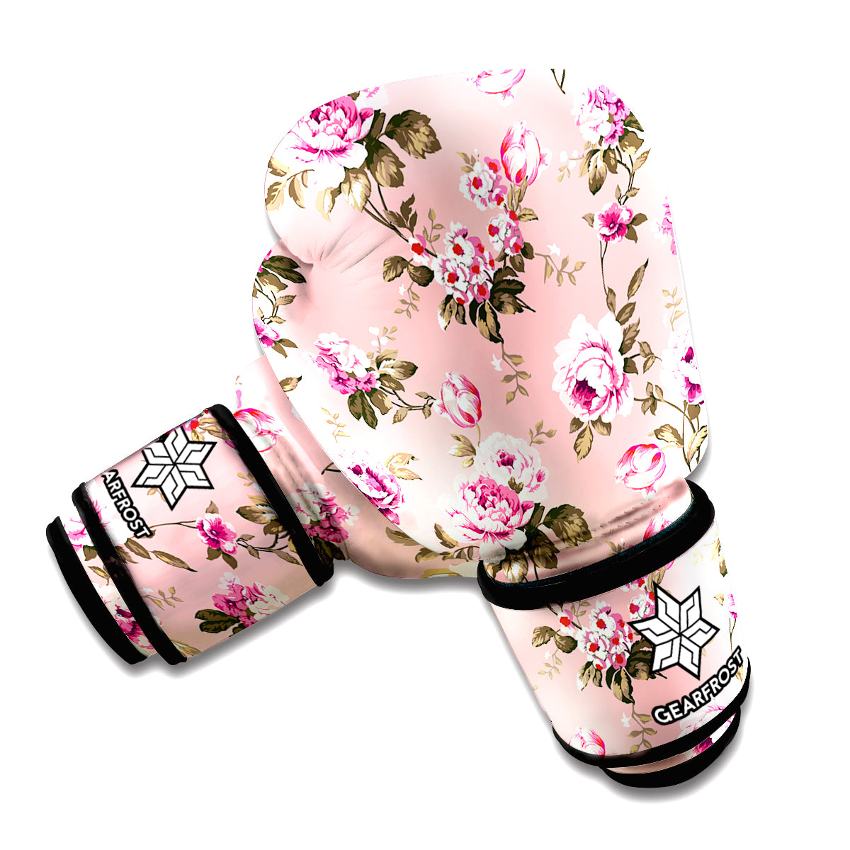 Shabby Chic Vintage Floral Print Boxing Gloves