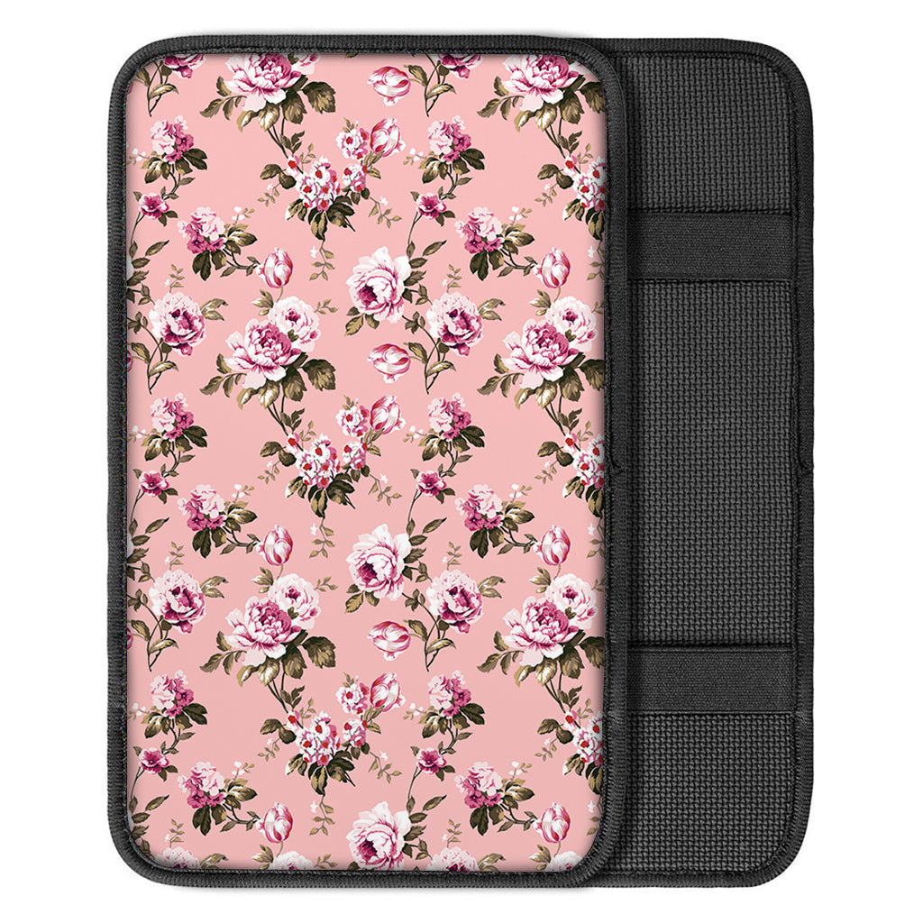 Shabby Chic Vintage Floral Print Car Center Console Cover