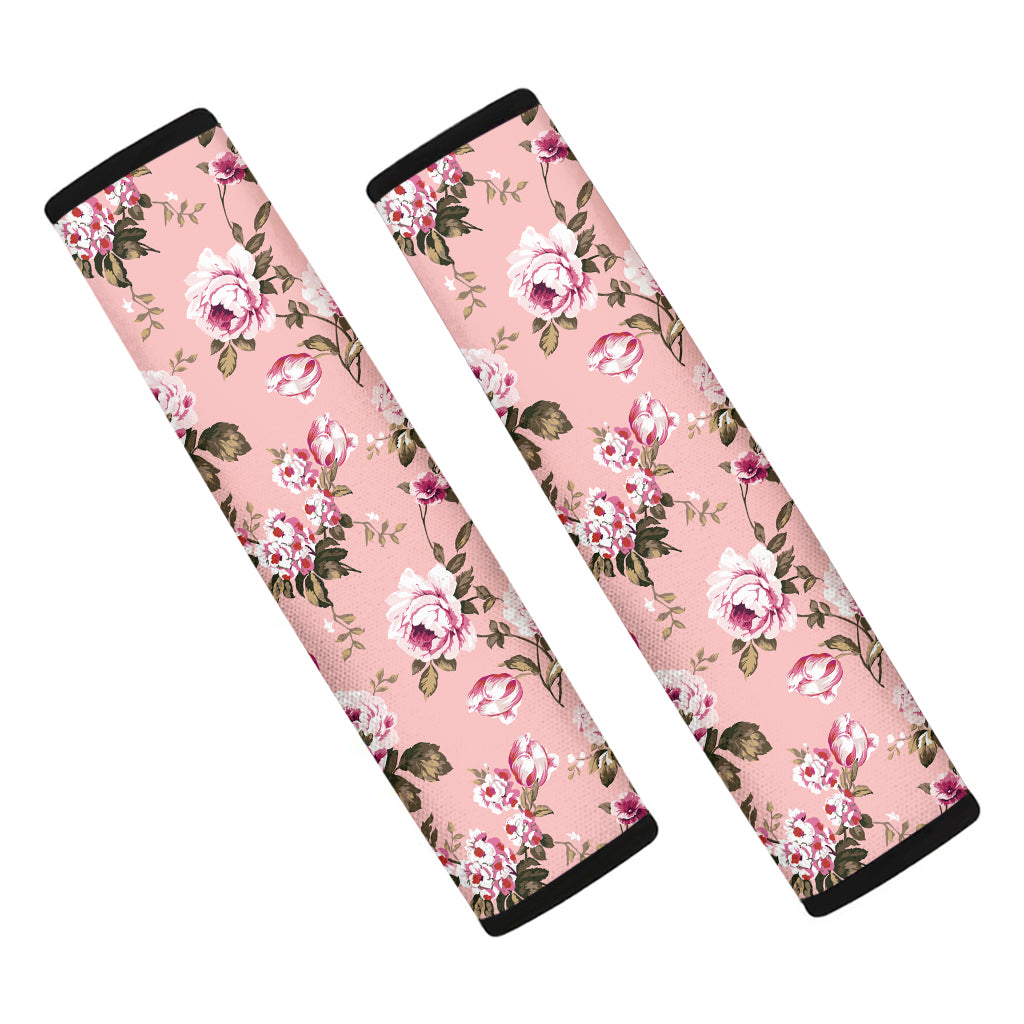 Shabby Chic Vintage Floral Print Car Seat Belt Covers