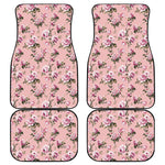 Shabby Chic Vintage Floral Print Front and Back Car Floor Mats