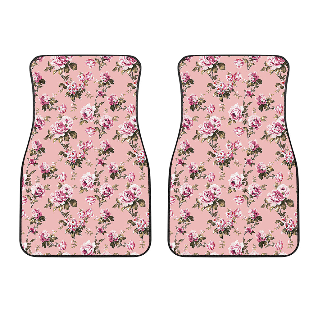 Shabby Chic Vintage Floral Print Front Car Floor Mats
