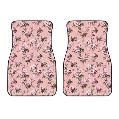 Shabby Chic Vintage Floral Print Front Car Floor Mats