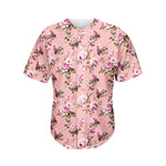 Shabby Chic Vintage Floral Print Men's Baseball Jersey
