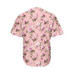 Shabby Chic Vintage Floral Print Men's Baseball Jersey
