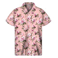 Shabby Chic Vintage Floral Print Men's Short Sleeve Shirt