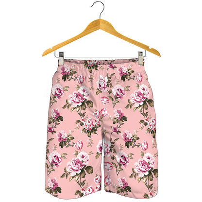 Shabby Chic Vintage Floral Print Men's Shorts