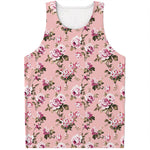 Shabby Chic Vintage Floral Print Men's Tank Top