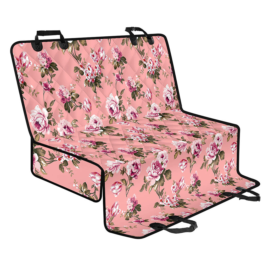 Shabby Chic Vintage Floral Print Pet Car Back Seat Cover