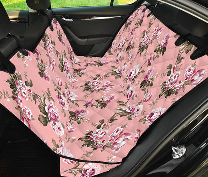 Shabby Chic Vintage Floral Print Pet Car Back Seat Cover