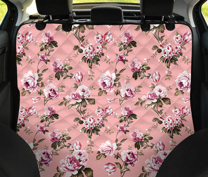 Shabby Chic Vintage Floral Print Pet Car Back Seat Cover