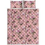 Shabby Chic Vintage Floral Print Quilt Bed Set