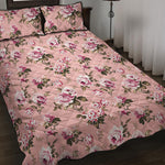 Shabby Chic Vintage Floral Print Quilt Bed Set