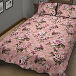 Shabby Chic Vintage Floral Print Quilt Bed Set