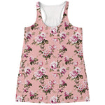 Shabby Chic Vintage Floral Print Women's Racerback Tank Top