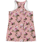 Shabby Chic Vintage Floral Print Women's Racerback Tank Top