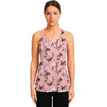 Shabby Chic Vintage Floral Print Women's Racerback Tank Top