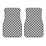 Shadow Grey And White Gingham Print Front Car Floor Mats