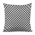 Shadow Grey And White Gingham Print Pillow Cover