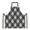 Shadow Grey Argyle Pattern Print Apron