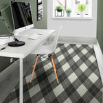Shadow Grey Argyle Pattern Print Area Rug