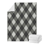 Shadow Grey Argyle Pattern Print Blanket
