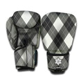 Shadow Grey Argyle Pattern Print Boxing Gloves
