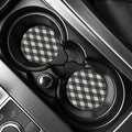 Shadow Grey Argyle Pattern Print Car Coasters
