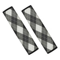 Shadow Grey Argyle Pattern Print Car Seat Belt Covers