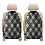 Shadow Grey Argyle Pattern Print Car Seat Organizers