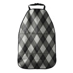 Shadow Grey Argyle Pattern Print Car Seat Organizers