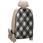 Shadow Grey Argyle Pattern Print Car Seat Organizers