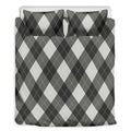 Shadow Grey Argyle Pattern Print Duvet Cover Bedding Set