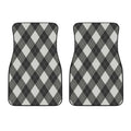 Shadow Grey Argyle Pattern Print Front Car Floor Mats