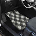 Shadow Grey Argyle Pattern Print Front Car Floor Mats