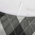 Shadow Grey Argyle Pattern Print Sofa Cover