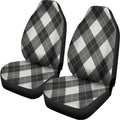 Shadow Grey Argyle Pattern Print Universal Fit Car Seat Covers