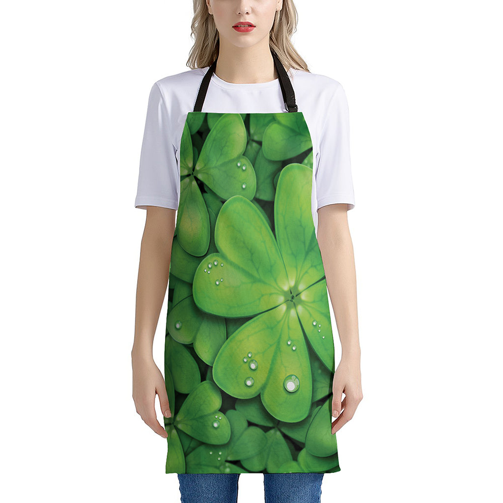 Shamrock Clover St. Patrick's Day Print Apron