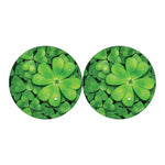 Shamrock Clover St. Patrick's Day Print Car Coasters