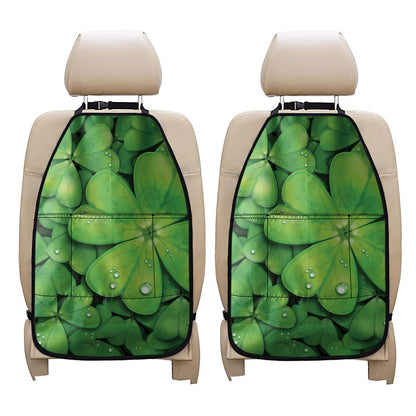 Shamrock Clover St. Patrick's Day Print Car Seat Organizers