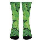 Shamrock Clover St. Patrick's Day Print Crew Socks