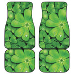Shamrock Clover St. Patrick's Day Print Front and Back Car Floor Mats